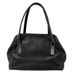 Chanel Shoulder Bag Choco Bar Black Silver